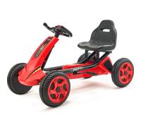 VEVOR Go Kart 4 Wheel Pedal Ride On Toy for Kids Ages 3-8 Adjustable Seat Red