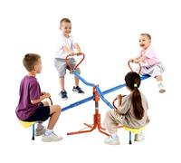 VEVOR Kids Seesaw, 110 lbs Load Capacity per Seat, Sit and Spin Teeter Totter with 4-prong Support Legs, Kids Outdoor Playground Equipment, Swiveling 360 Degrees Rotating for Children Aged 3+, 4 Seats