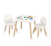 VEVOR Kids Table and Chairs Toddler Table and Chair Set Children Wooden Multi-Activity Table for Play Art Craft Reading Learning Eating 1 Tabl