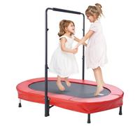 VEVOR Kids Trampoline, 56x36 inch Indoor Outdoor Trampoline, Foldable Mini Trampoline with Handle, Rebounder Trampoline for Toddlers, Birthday Gift fo
