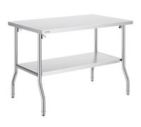 VEVOR Kitchen Work Table, 122 x 76 x 86 cm