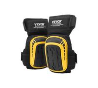VEVOR Knee Pads for Work, Extended Heavy Duty Construction Knee Pads with 2 Extension Straps, Foam Gel Cushion, Anti-slip for Gardening Flooring Roofing and Cleaning, Men & Women, Yellow and Black