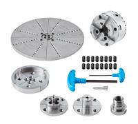 VEVOR KP965 Lathe Chuck, 4-Jaw 9.5 cm Diameter, Metal Lathe Chuck Turning Machine Accessories with 5 Sets of Jaws, Self-centering Tool, for Precision