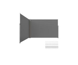 Vevor KSSCP200X600QPNQGV0 79 x 236 in. Outdoor Privacy Screen Retractable Side Awning, Grey