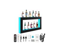 Vevor KZXBGLED248RFXCBHV1 48 in. Square LED Lighted Liquor Bottle Display Bar Shelf RF & App Control