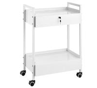 VEVOR Medical Trolley with Drawers, White, 615x380x850mm
