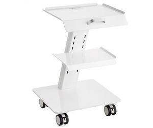 VEVOR Lab Trolley, 3-Layer Rolling Lab Cart, Metal Mobile Trolley with Swivel Wheels, Tray Rolling Clinic Cart 100 kg Weight Capacity, for Lab, Clinic
