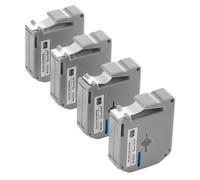 VEVOR Label Maker Tape, 4 Pack, 0.47 in / 12 mm Black on White Label Cartridge Compatible for Various Types of Brother Labelers, Durable & Long-Lasting, Waterproof, Replacement for Letra Tag M-K231