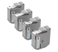 VEVOR Label Maker Tape, 4 Pack, 0.47 in / 12 mm Black on White Label Cartridge Compatible for Various Types of Brother Labelers, Durable & Long-Lasting, Waterproof, Replacement for Letra Tag M-K231