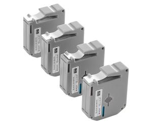 VEVOR Label Maker Tape, 4 Pack, 0.47 in / 12 mm Black on White Label Cartridge Compatible for Various Types of Brother Labelers, Durable & Long-Lasting, Waterproof, Replacement for Letra Tag M-K231