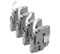 VEVOR Label Maker Tape, 4 Pack, 0.47 in / 12 mm Black on White Label Maker Refills Compatible for Various Types of Brother P-Touch Labelers, Durable & Long-Lasting, Replacement for Letra Tag TZe-231