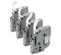 VEVOR Label Maker Tape, 4 Pack, 0.47 in / 12 mm Black on White Label Maker Refills Compatible for Various Types of Brother P-Touch Labelers, Durable & Long-Lasting, Replacement for Letra Tag TZe-231