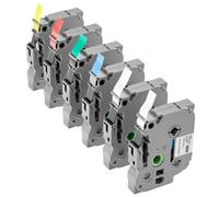 VEVOR Label Maker Tape 6 Pack 12 mm Colored Label Maker Refills TZe-131 TZe-231