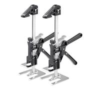 VEVOR Labor Saving Arm Jack, 2 PCS 150 kg Bearing Capacity, Lifting up to 180 mm, Metal Hand Lifting Jack Tool with Magnetic Level, Adjustable Height, for Door, Window, Furniture, Woodworking, Black
