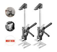 VEVOR Labor Saving Arm Jack, 2 PCS 150 kg Bearing Capacity, Lifting up to 250 mm, Metal Hand Lifting Jack Tool with Magnetic Level, Adjustable Height, for Door, Window, Furniture, Woodworking, Black