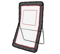 VEVOR Lacrosse Rebounder for Backyard, 4x7 Ft Volleyball Bounce Back Net, Pitchback Throwback Baseball Softball Return Training Screen, Adjustable Angle Shooting Practice Training Wall with Target
