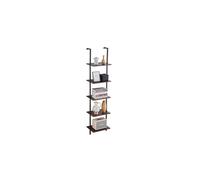 VEVOR Ladder Shelf, 5-Tier Bookshelf 15.6x11.8in, Open Wall-Mounted Ladder Shelf with Metal Frame,Storage Rack Sundries Holder for Kitchen Bedroom