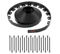 VEVOR Landscape Edging, 100 ft x 1.5 in Plastic Garden Border Edging with 120 Spikes, No Dig, Flexible Lawn Edgings Roll, UV-Resistant Mini Fence Borders Pathway Edgings for Flower Beds Yard Paver