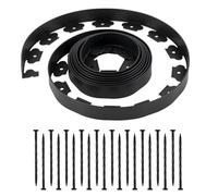 VEVOR Landscape Edging, 20 ft x 2 in Plastic Garden Border Edging with 120 Spikes, No Dig, Flexible Lawn Edgings Roll, UV-Resistant Mini Fence Borders Pathway Edgings for Flower Beds Yard Paver