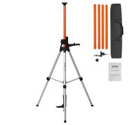 VEVOR Laser Level Tripod, 1/4"-20 & 5/8"-11 Thread Mount, 40.94-133.85 inch Height Adjustment with Level Bubble & Heavy-duty Stand, Extendable Pole Lightweight Aluminum Tripod for Laser Scanner