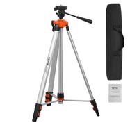 VEVOR Laser Level Tripod, ¼ x 20 Thread Mount, 27.36-68.11 inch Height Adjustment with Integrated Level Bubble Lightweight Laser Scanner Stand, Retractable Legs Aluminum Tripod for Stable Measurement