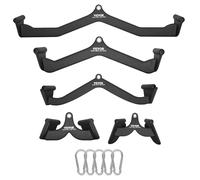 VEVOR LAT Pulldown Attachments, Cable Machine Rowing T-bar V-bar 5 Set, Tricep Pull Down Bar, Back Strength Training Rubber Coated Handle Grip, Bicep Curl Tricep Lat Pulldown Bar for Home Gym Fitness