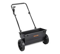 VEVOR Lawn Drop Spreader, 50LBS Capacity, Walk-Behind Push Spreader, 18 in Spreading Width, 8 in All Terrain Pneumatic Tires, Lawn Spreaders with Hopper Grate, for Seed, Fertilizer, Ice Melt