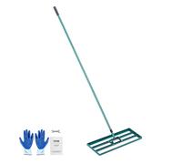 VEVOR Lawn Leveling Rake 30"x10" Level Lawn Tool with 78" Steel Extended Handle