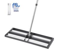 VEVOR Lawn Leveling Rake, Lawn Leveler with 83.9 in Adjustable Handle, 30x10 in Ground Plate, Heavy Duty & Rust-Resistant Metal Soil Leveler, Effort S