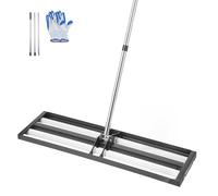 VEVOR Lawn Leveling Rake, Lawn Leveler with 83.9 in Adjustable Handle, 36x10 in Ground Plate, Heavy Duty & Rust-Resistant Metal Soil Leveler, Effort Saving Lawn Leveling Tool for Yard Golf Court