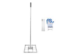 VEVOR 14x30in Lawn Leveling Rake 78 in Adjustable Handle for Yard Golf Court