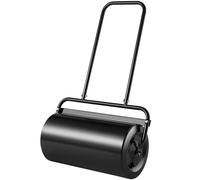 VEVOR Lawn Roller, 13 Gallon Sand/Water Filled Yard Roller, Steel Sod Roller with Easy-turn Plug and U-Shaped Ergonomic Handle for Convenient Push and Pull, for Lawn, Garden, Farm, Park, Black