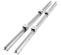 VEVOR Linear Guide Rail Set, SBR16 1000mm, 2 PCS 39.4 in/1000 mm SBR16 Guide Rails and 4 PCS SBR16UU Slide Blocks, Linear Rails and Bearings Kit for Automated Machines DIY Project CNC Router Machines