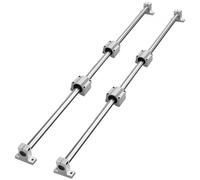 VEVOR Linear Guide Rail Set, SFC16 1000mm, 2 PCS 39.4 in/1000 mm SFC16 Guide Rails 4 PCS SC16 Slide Blocks 4 PCS Rail Supports, Linear Rails and Beari
