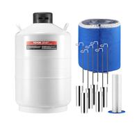 VEVOR Liquid Nitrogen Tank, 20 L Aluminum Alloy Liquid Nitrogen Container, LN2 Tank Dewar with 6 Canisters and Carry Bag with Straps, Cryogenic Tank for Beauty Industry, Semen Preservation, Scientific
