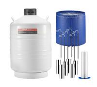 VEVOR Liquid Nitrogen Tank, 30 L Aluminum Alloy Liquid Nitrogen Container, LN2 Tank Dewar with 6 Canisters and Carry Bag with Straps, Cryogenic Tank f