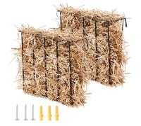 VEVOR Livestock Hay Feeder 2 Packs 24 Gallons Wall Mounted Goat Hay Rack