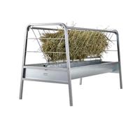 VEVOR Livestock Hay Feeder, 2 in 1 Grain & Hay Feeder, 80-Gallon Capacity Pasture Feeder, 59" Long Goat Hay Feeder with Deeper Feeding Pan, Heavy Duty Steel Grain & Hay Holder for Sheep Farms Sheds