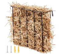 VEVOR Livestock Hay Feeder, 24 Gallons Large Capacity, Heavy-Duty Steel Goat Hay Rack, 27'' Long Wall Mounted Horse Hay Holder, Multiple Sided Feeding Rack for Sheep Farm Livestock Indoor Outdoor