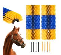 VEVOR Livestock Scratching Brush, 2 Pcs Horse Brush with 4 Screws, 17.1 x 7.5 in Cow Scratcher, for Back Itch Relief & Keep Cleaning, Grooming & Scrat