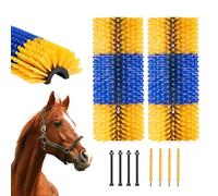 VEVOR Livestock Scratching Brush, 2 Pcs Horse Brush with 4 Screws, 17.1 x 7.5 in Cow Scratcher, for Back Itch Relief & Keep Cleaning, Grooming & Scratching Post Brush for Horse, Pig, Cattle Supplies