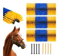 VEVOR Livestock Scratching Brush, 3 Pcs Horse Brush with 6 Screws, 17.1 x 7.5 in Cow Scratcher, for Back Itch Relief & Keep Cleaning, Grooming & Scratching Post Brush for Horse, Pig, Cattle Supplies