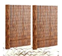 VEVOR LLWL16440B2 Natural, 4 x 16.4 ft, 2 Pack Screen Curtain Balcony Reed Roll for Outdoor Patio, Decorative Backyard Garden Fencing Divider, Privacy Panel, Brown
