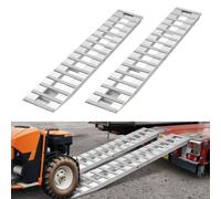 VEVOR Loading Ramps, 2 Pcs 2400 x 380 mm, Durable Aluminum and Heavy-Duty Trailer Ramp Set with Anti-Slip Plates, 2721.6 kg Combined Capacity, for Car