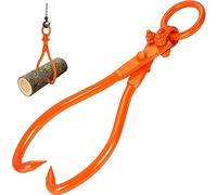 VEVOR Log Skidding Tongs, 18 inch 2 Claw Log Lifting Tongs, Heavy Duty Steel Lumber Skidding Tongs, 772 lbs/350 kg Loading Capacity, Log Lifting, Handling, Dragging & Carrying Tool