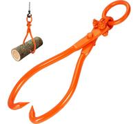 VEVOR Log Skidding Tongs, 18 inch 2 Claw Log Lifting Tongs, Heavy Duty Steel Lumber Skidding Tongs, 772 lbs/350 kg Loading Capacity, Log Lifting, Handling, Dragging & Carrying Tool
