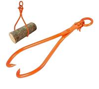 VEVOR Log Skidding Tongs, 32 inch 2 Claw Log Lifting Tongs, Heavy Duty Steel Lumber Skidding Tongs, 1543 lbs/700 kg Loading Capacity, Log Lifting, Handling, Dragging & Carrying Tool