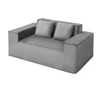VEVOR Loveseat Sofa, 63-Inch 2-Seats Couch for Living Room, Modern Small Corduroy Couch with Pocket Springs, Soft Cushions, Comfy Loveseat for Bedroom, Office or Apartment, No Assembly Required, Gray