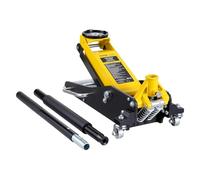 VEVOR Low Profile Floor Jack 2 Ton (4400 lbs), Heavy Duty Aluminum Hydraulic Racing Floor Jack, Hydraulic Car Jack, Dual Piston Quick Lift Pump, 3.2"-14.6" Height Lifting Range (Yellow)