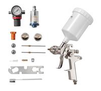 VEVOR LVLP Air Spray Gun, Gravity Feed Paint Sprayer Gun with 3 Nozzles (1.3/1.4/1.7mm), 600ml Capacity Automotive Paint Sprayer with Air Regulator fo